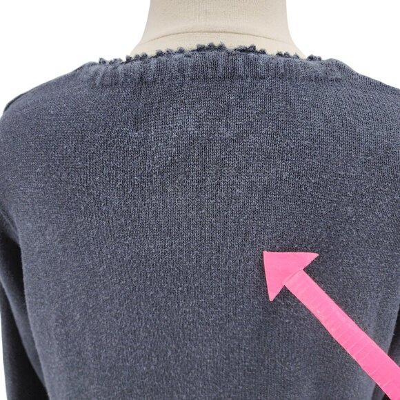 Vintage Quacker Factory Embellished Sequins Heart Butterfly Sweater Womens 1X - Picture 7 of 13